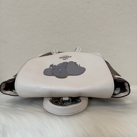 Disney X Coach Elle Backpack In Signature Canvas With Dumbo - Picture 7 of 12